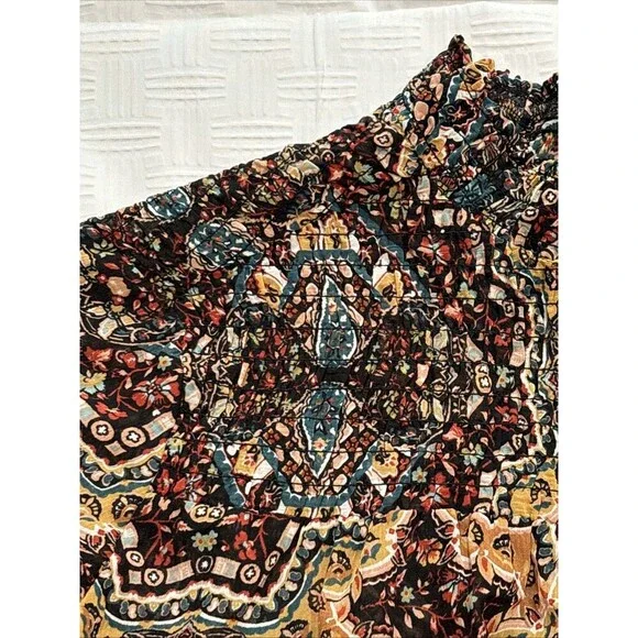 Wranglers Retro Women’s Smocked Long Sleeved Top Western Boho Cowboy Rodeo Large - Picture 6 of 10